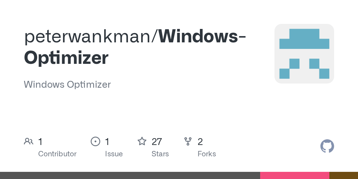 GitHub peterwankman/WindowsOptimizer Windows Optimizer
