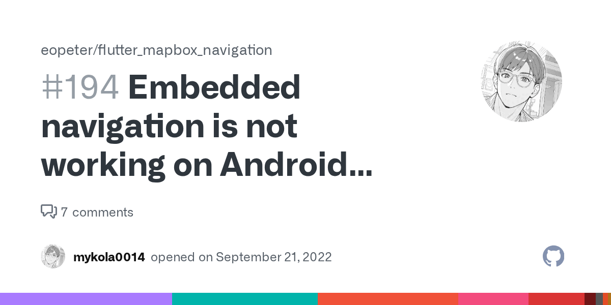 Embedded navigation is not working on Android while working perfectly