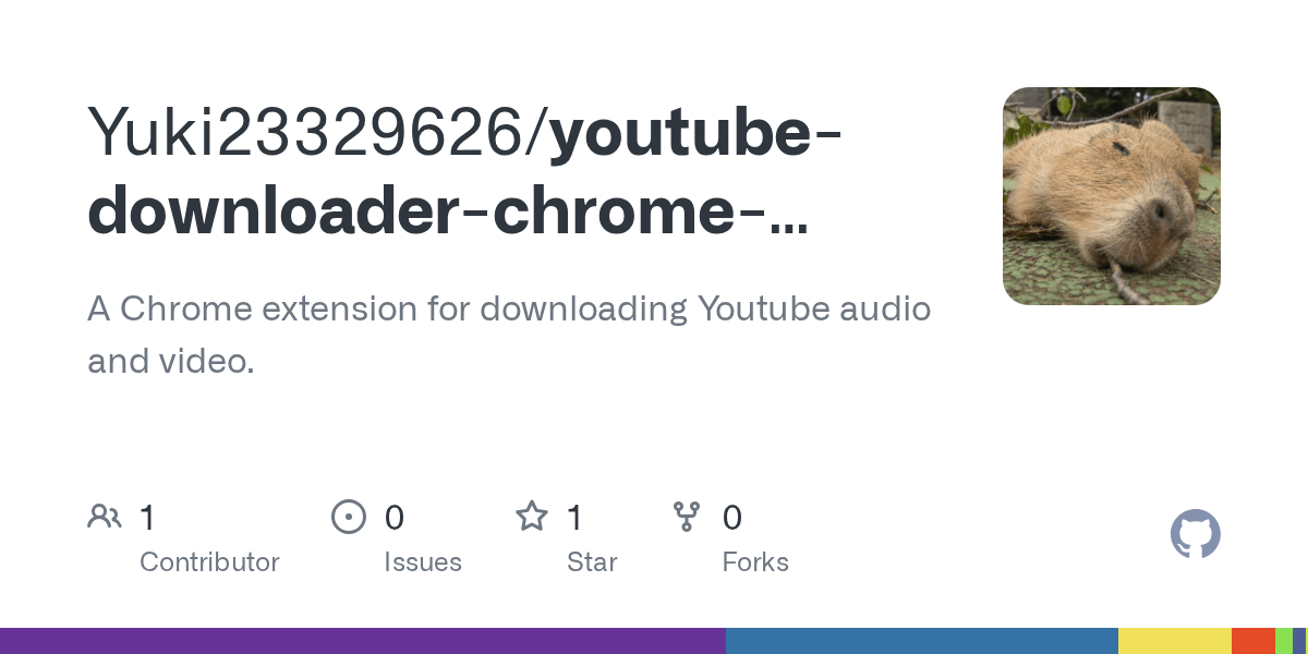 GitHub Yuki23329626/youtubedownloaderchromeextension A light
