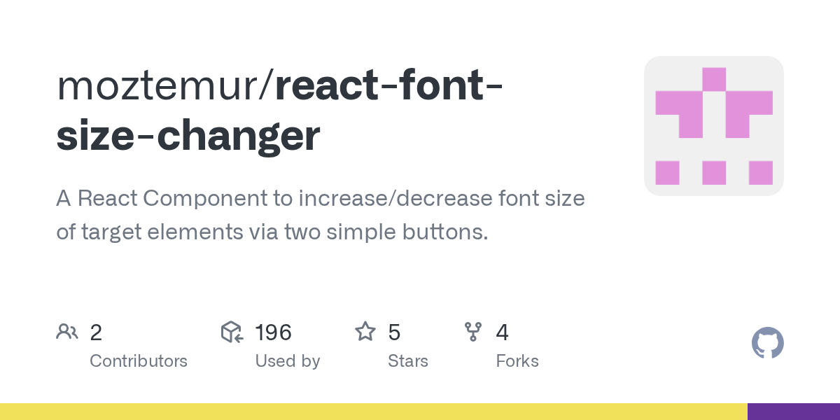 GitHub moztemur/reactfontsizechanger A React Component to