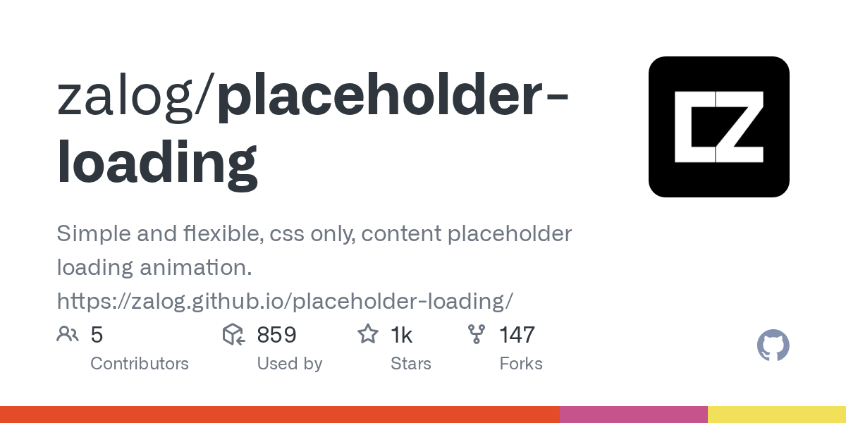GitHub zalog/placeholderloading Simple and flexible