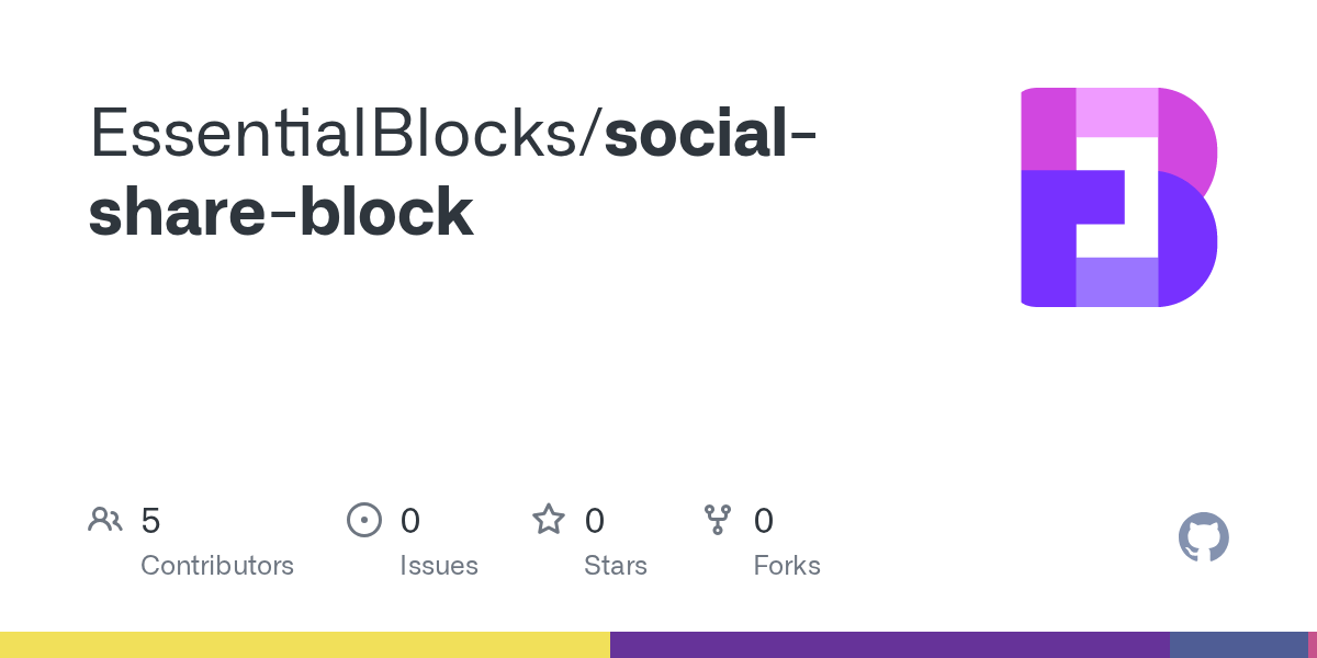 GitHub EssentialBlocks/socialshareblock