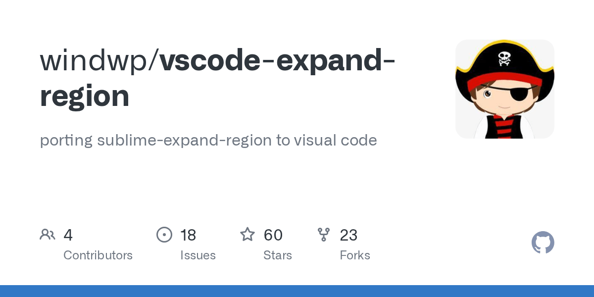 GitHub windwp/vscodeexpandregion porting sublimeexpandregion to