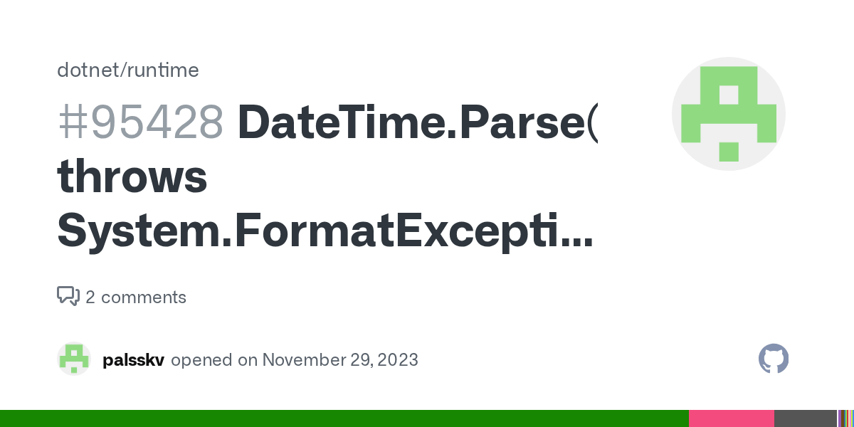 DateTime.Parse("30.02.2023") throws System.FormatException String