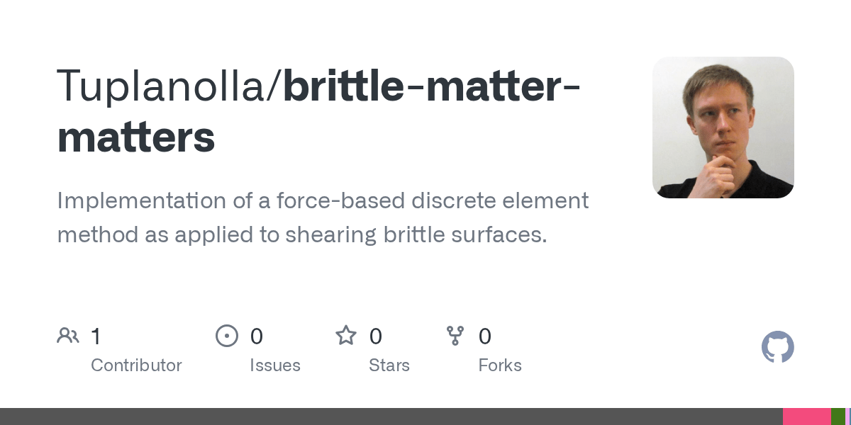 GitHub Tuplanolla/brittlemattermatters Implementation of a force