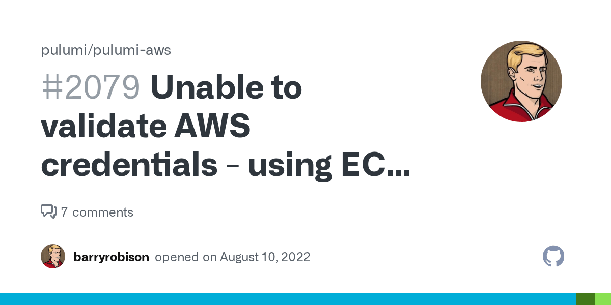 Unable to validate AWS credentials using EC2 instance profile · Issue