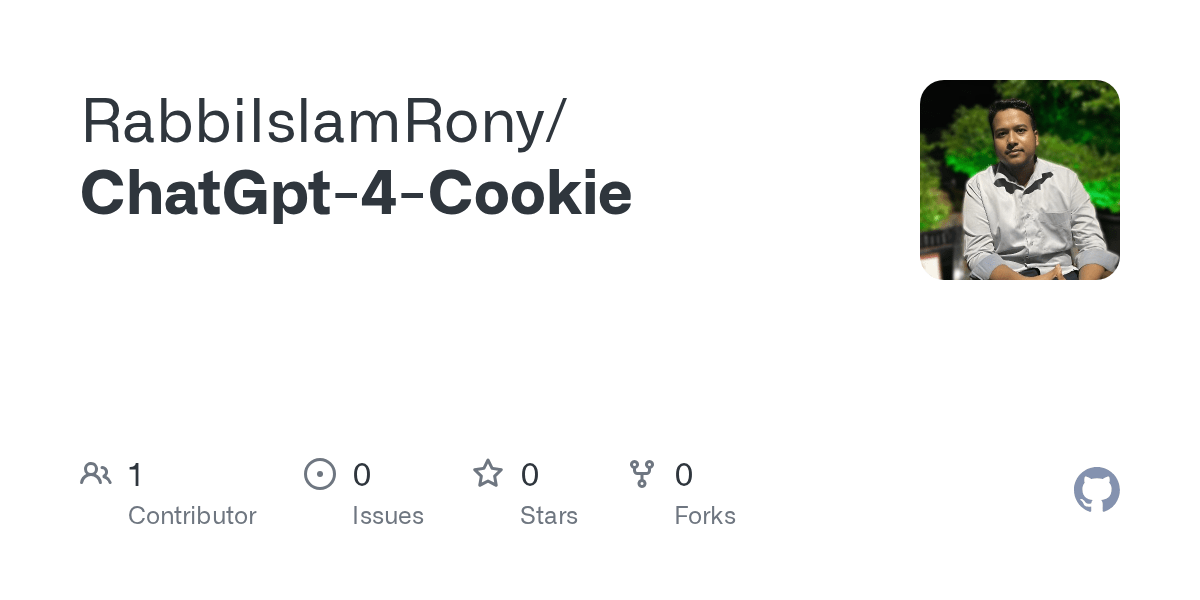 GitHub RabbiIslamRony/ChatGpt4Cookie
