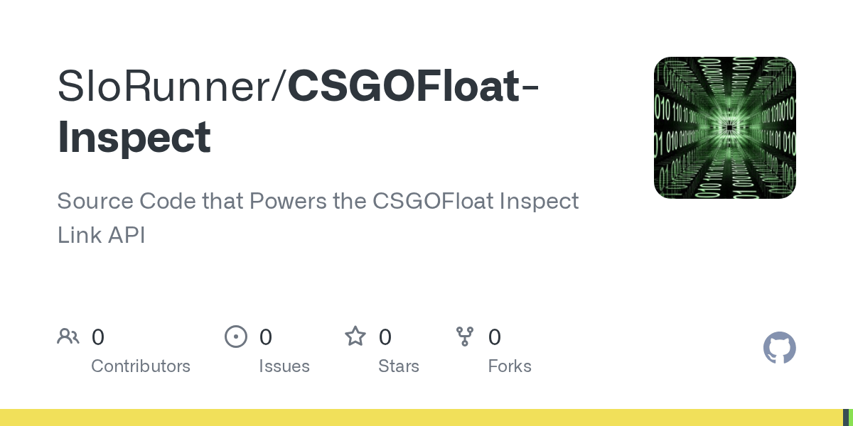 GitHub SloRunner/CSGOFloatInspect Source Code that Powers the