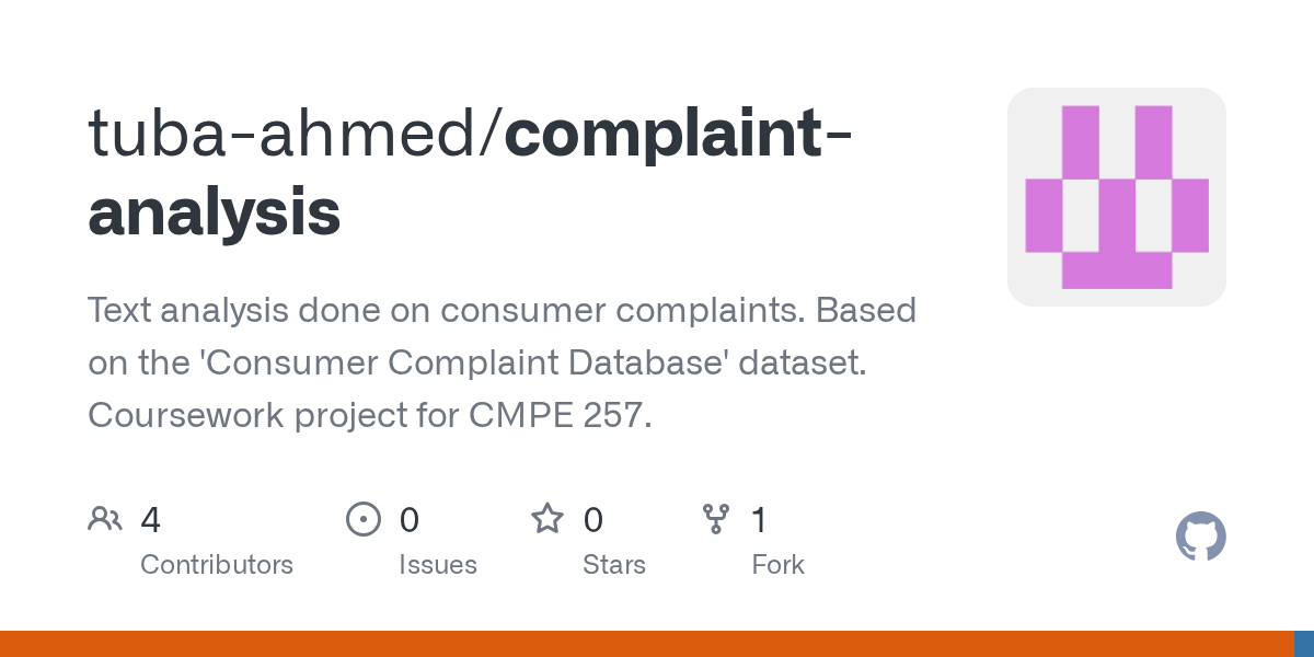 GitHub Text analysis done on consumer