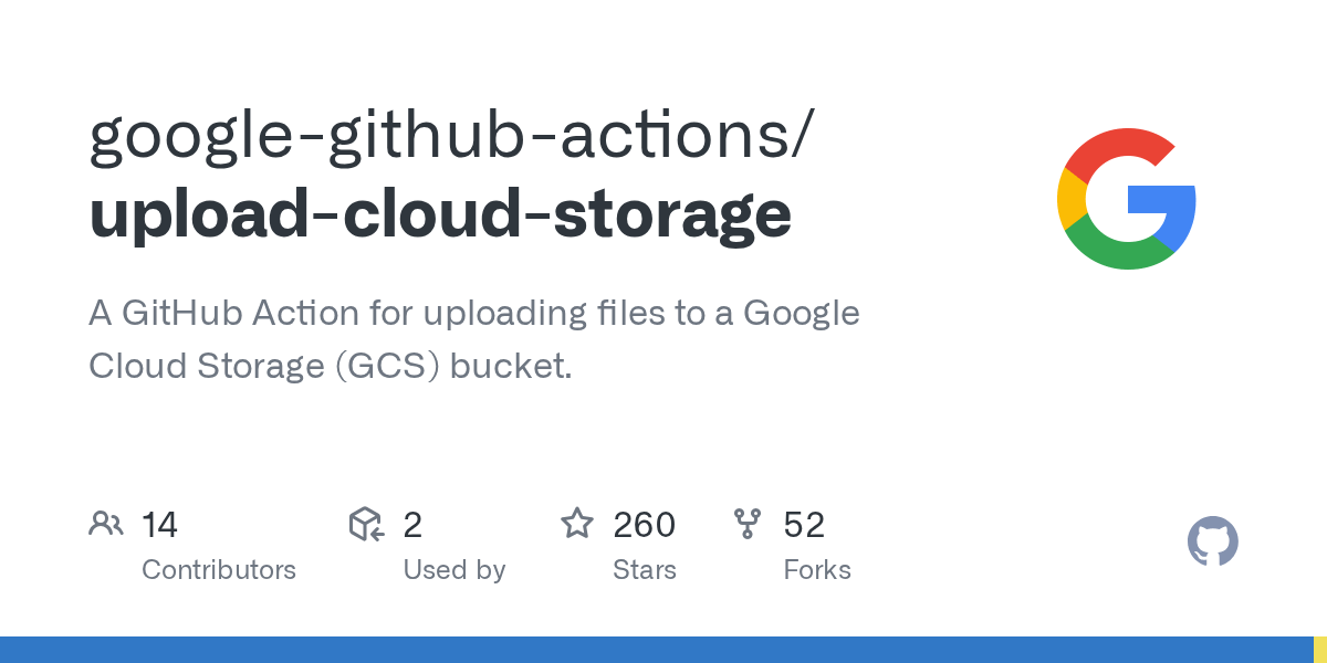 GitHub googlegithubactions/uploadcloudstorage This action