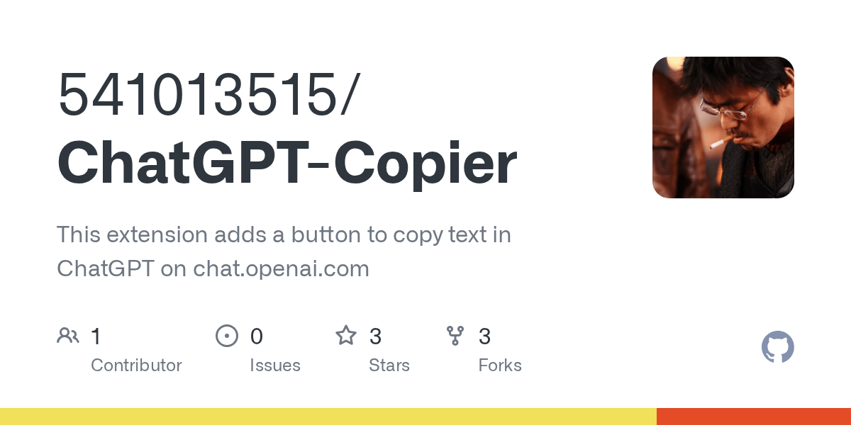 GitHub 541013515/ChatGPTCopier This extension adds a button to copy