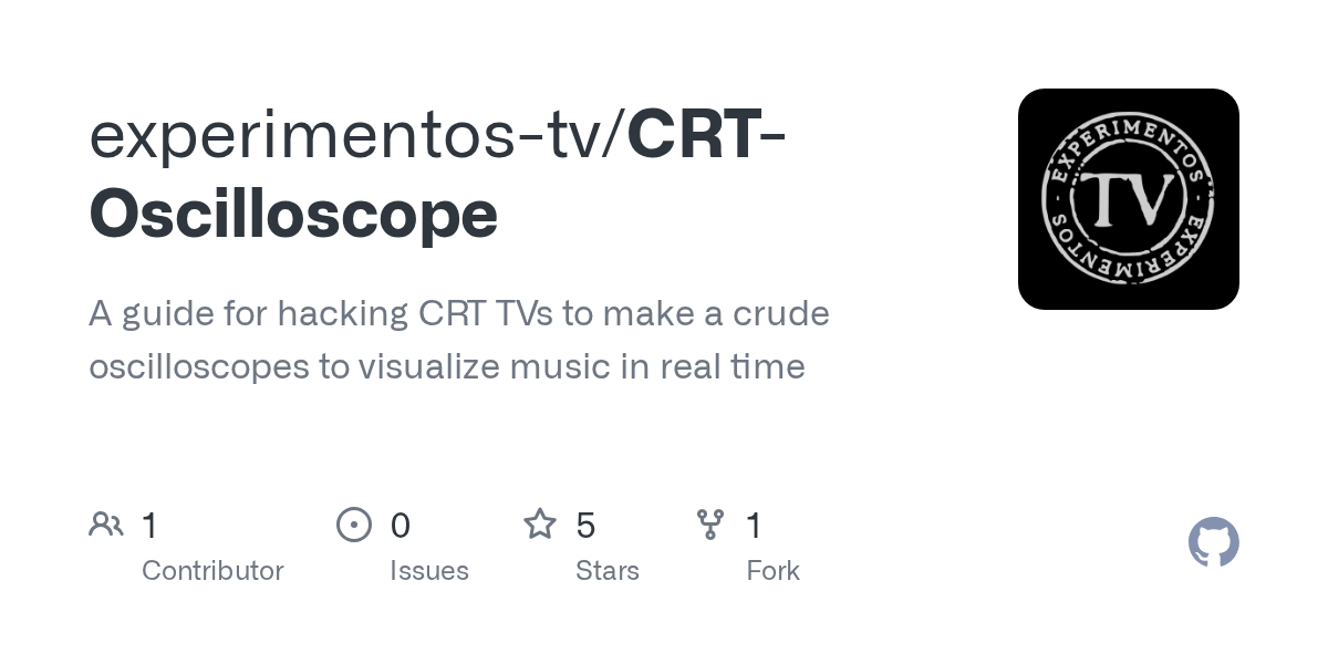 GitHub experimentostv/CRTOscilloscope A guide for hacking CRT TVs