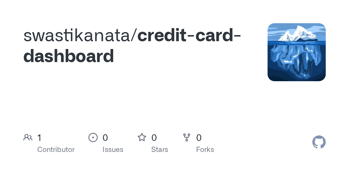 GitHub swastikanata/creditcarddashboard