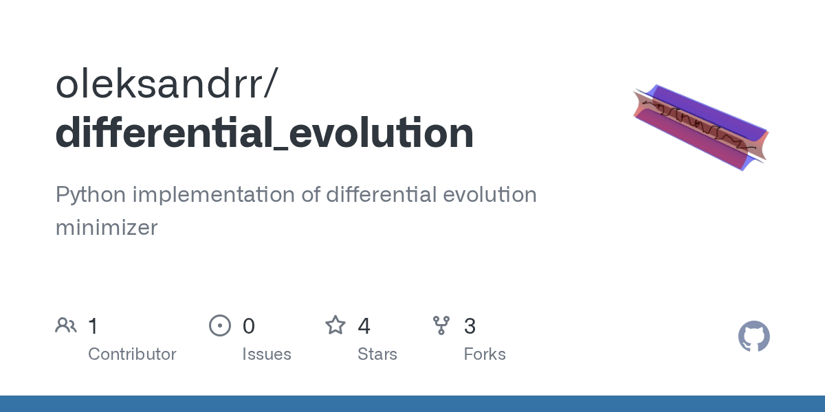 GitHub oleksandrr/differential_evolution Python implementation of
