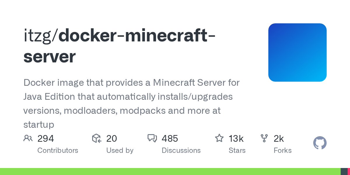 itzg docker-minecraft-server General · Discussions · GitHub