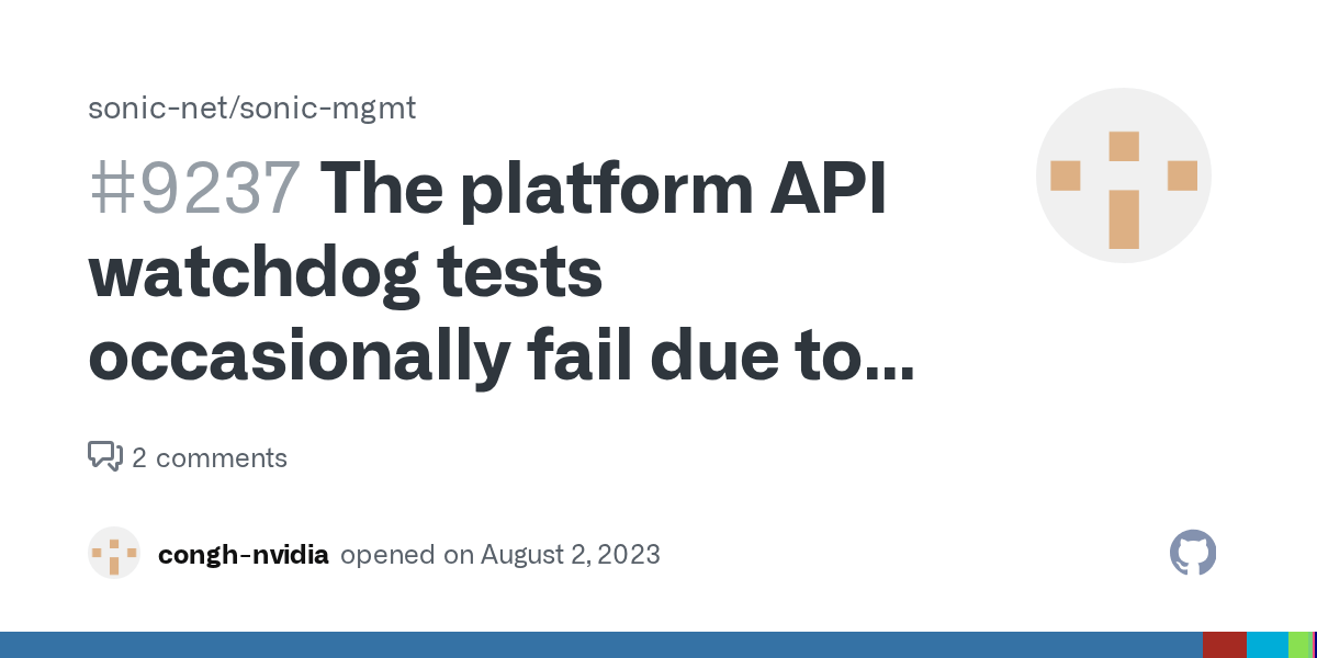 The platform API watchdog tests occasionally fail due to some delay