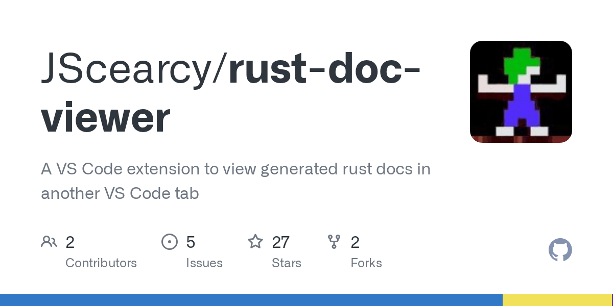 GitHub JScearcy/rustdocviewer A VS Code extension to view