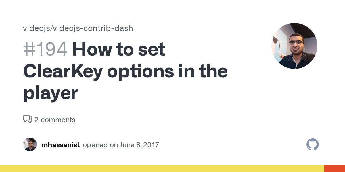 How to set ClearKey options in the player · Issue 194 · videojs
