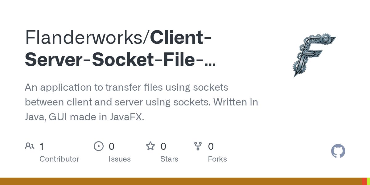 GitHub RuggedRadius/ClientServerSocketFileTransfer An