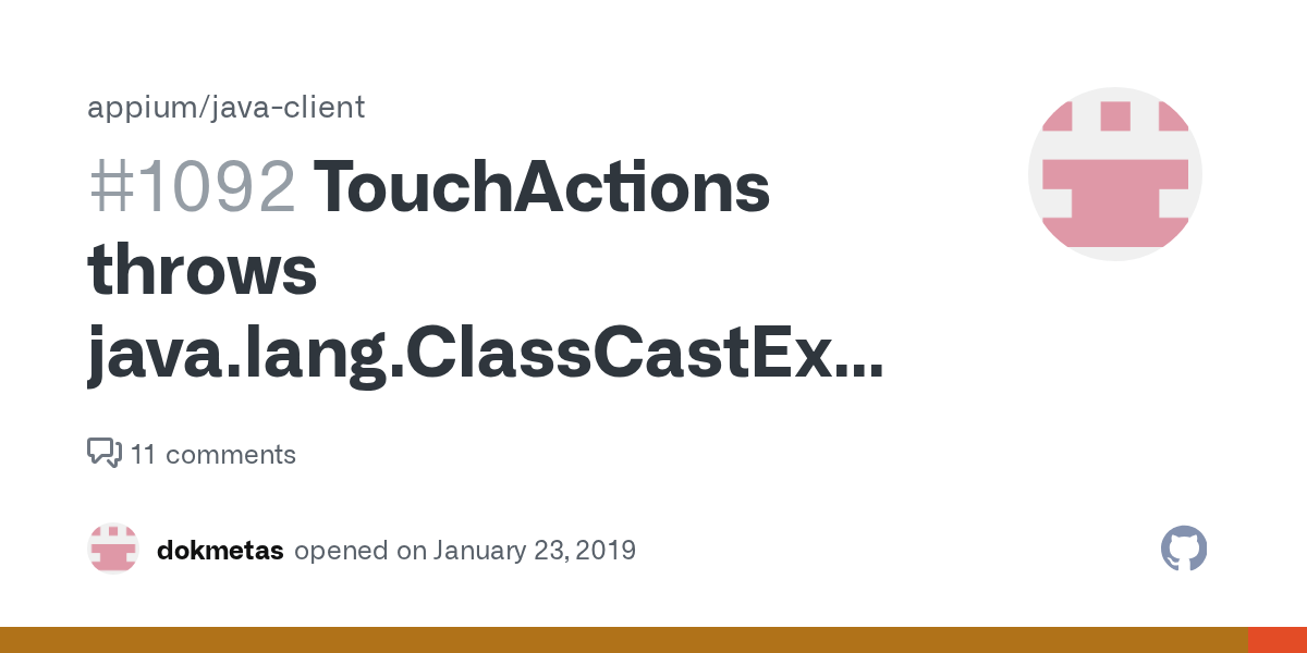 TouchActions throws java.lang.ClassCastException io.appium.java_client.android.AndroidDriver