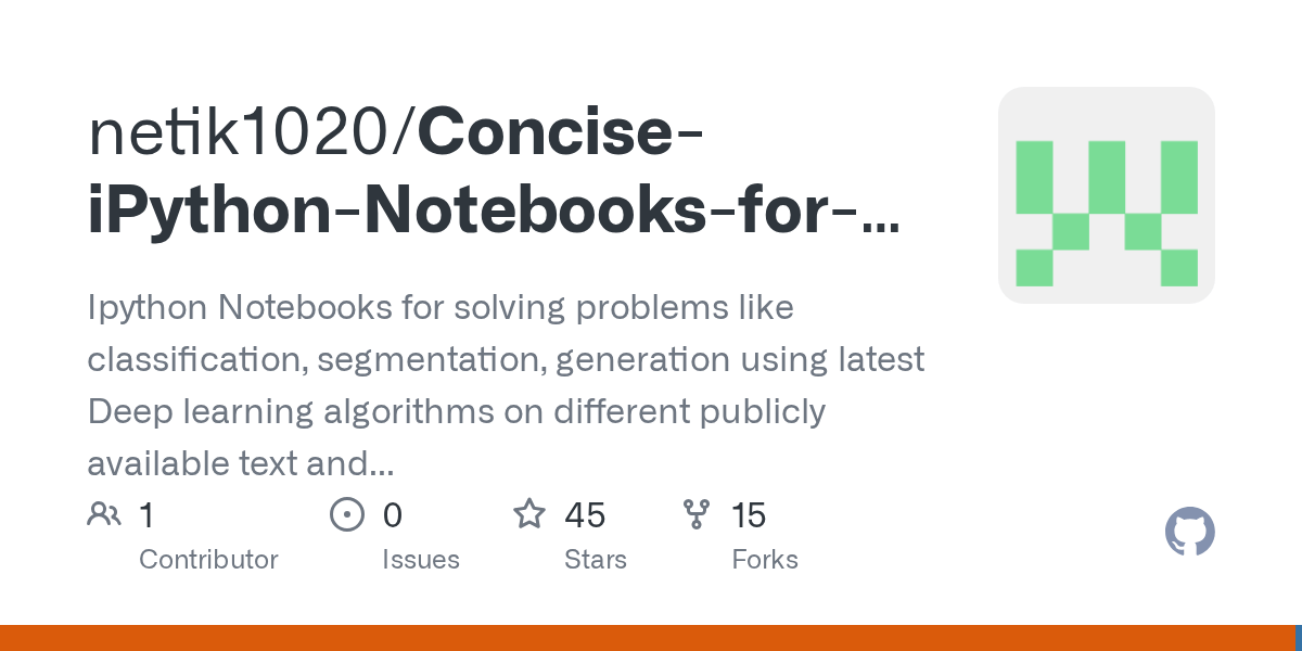 GitHub netik1020/ConciseiPythonNotebooksforDeeplearning Ipython