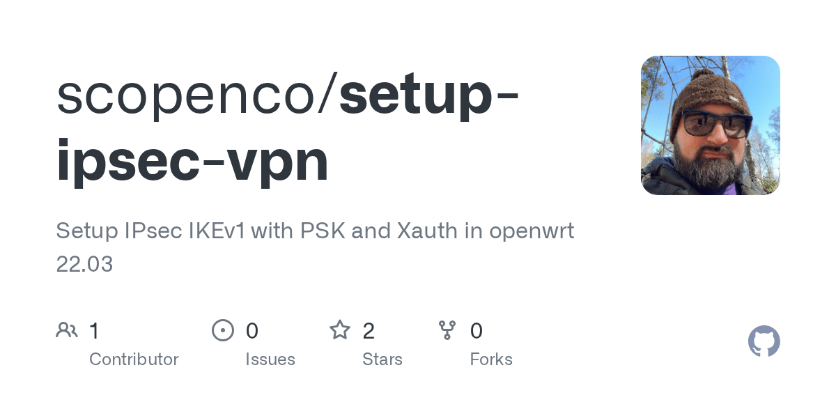 GitHub scopenco/setupipsecvpn Setup IPsec IKEv1 with PSK and Xauth