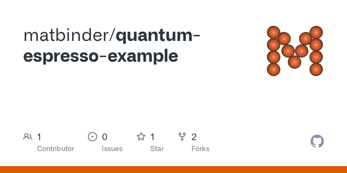 GitHub matbinder/quantumespressoexample