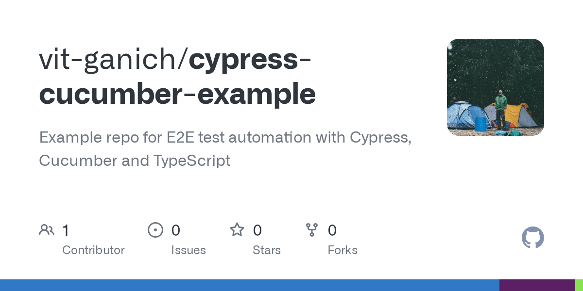 GitHub vitganich/cypresscucumberexample Example repo for E2E test