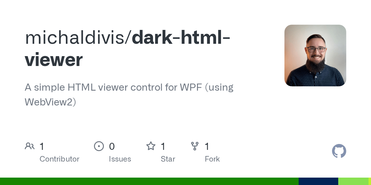 GitHub michaldivis/darkhtmlviewer A simple HTML viewer control for