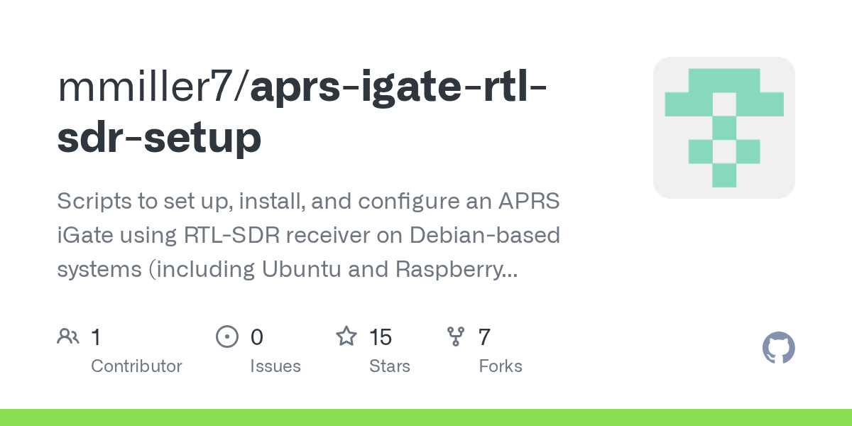 GitHub mmiller7/aprsigatertlsdrsetup Scripts to set up, install