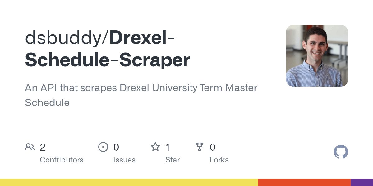 GitHub - dsbuddy/Drexel-Schedule-Scraper: An API that scrapes Drexel