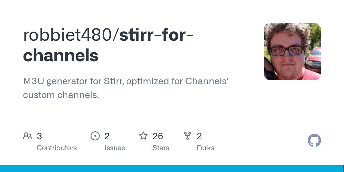 GitHub robbiet480/stirrforchannels M3U generator for Stirr