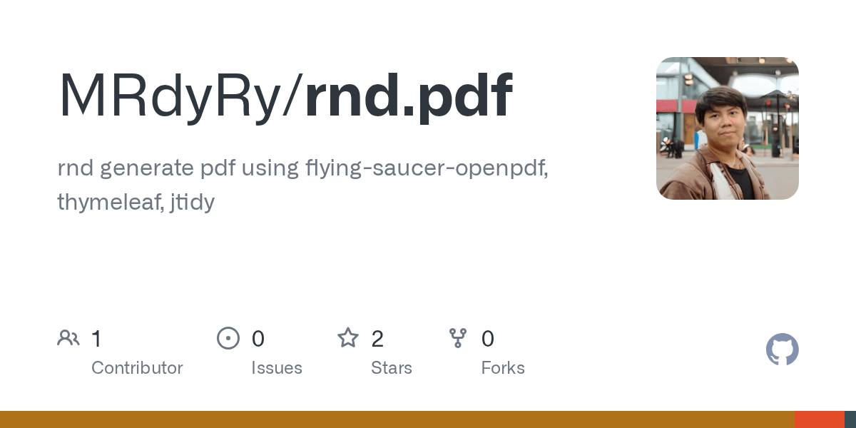 GitHub MRdyRy/rnd.pdf rnd generate pdf using flyingsauceropenpdf