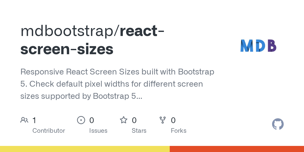 GitHub mdbootstrap/reactscreensizes Responsive React Screen Sizes