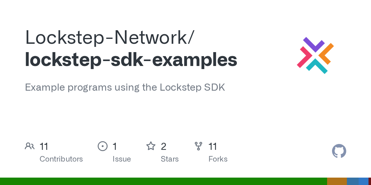 GitHub Example programs using the Lockstep SDK
