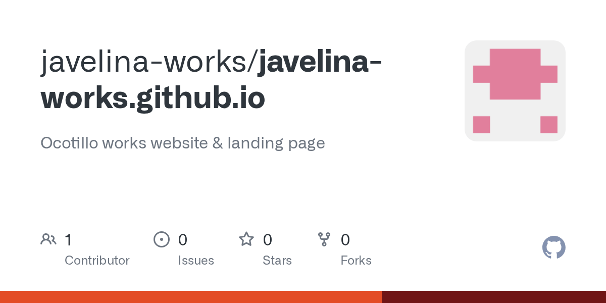 GitHub ocotilloworks/ocotilloworks.github.io Ocotillo works