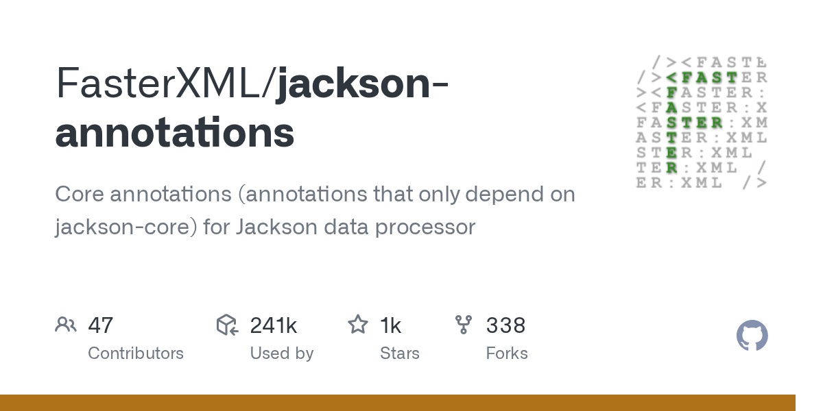 GitHub FasterXML/jacksonannotations Core annotations (annotations
