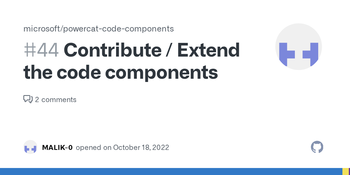 Contribute / Extend the code components · Issue 44 · microsoft