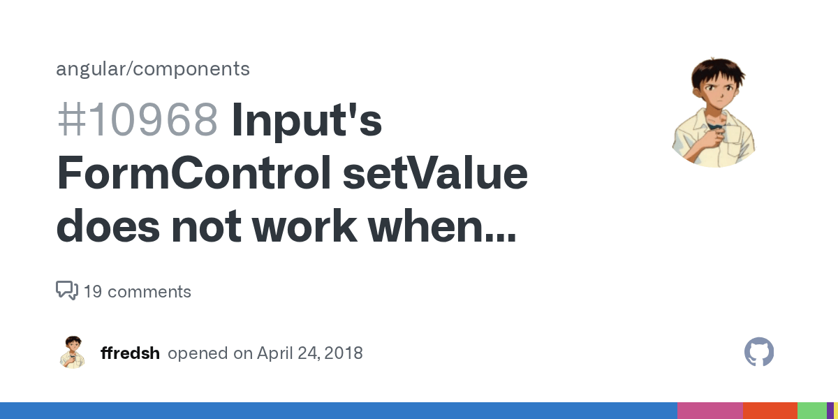 Input's FormControl setValue does not work when matformfield has chip