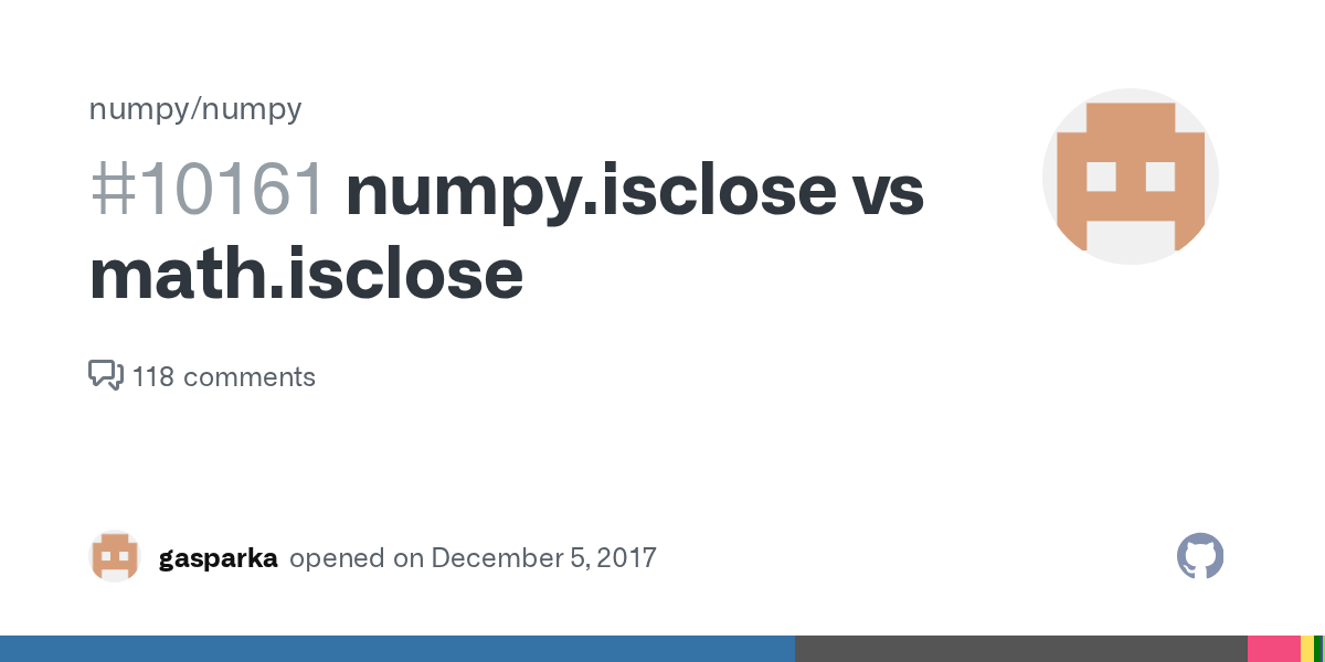 numpy.isclose vs math.isclose · Issue 10161 · numpy/numpy · GitHub