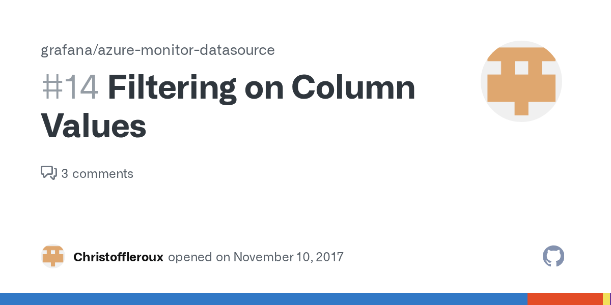 Filtering on Column Values · Issue 14 · grafana/azuremonitor