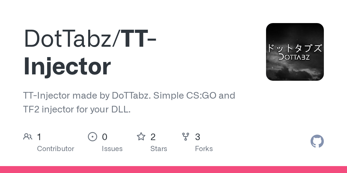 GitHub DotTabz/TTInjector TTInjector made by DoTTabz. Simple CSGO