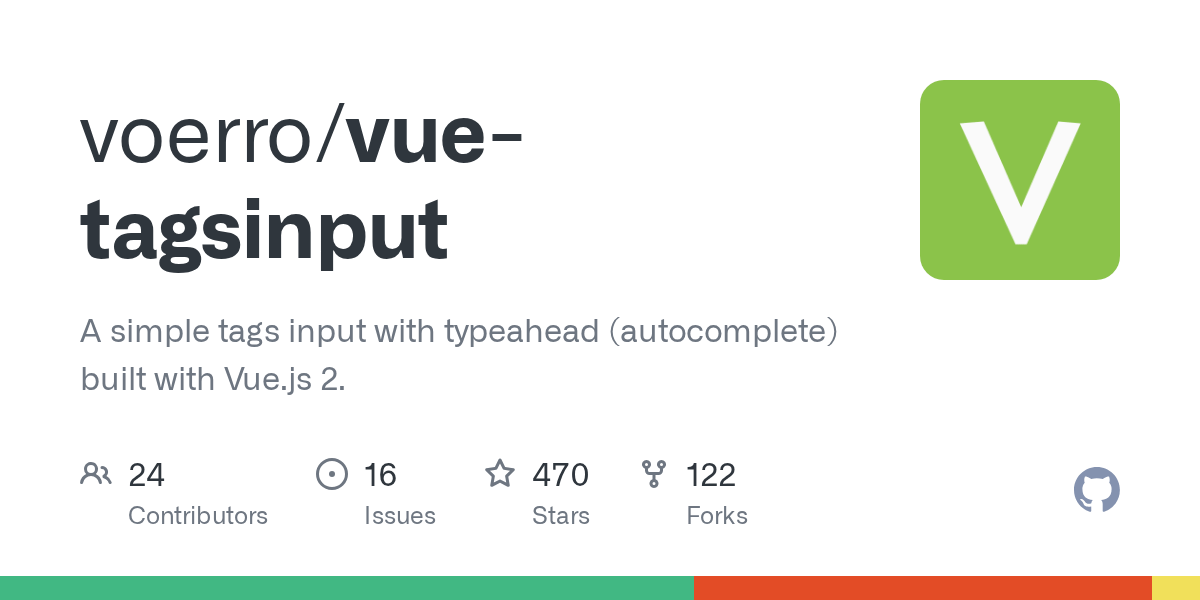 GitHub voerro/vuetagsinput A simple tags input with typeahead built with Vue