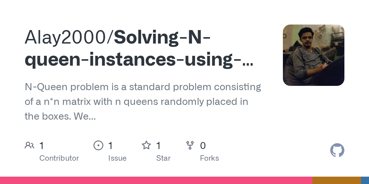 GitHub Alay2000/SolvingNqueeninstancesusinghillclimbing