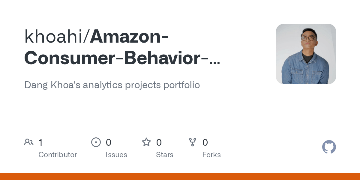 GitHub khoahi/AmazonConsumerBehaviorAnalysis Dang Khoa's