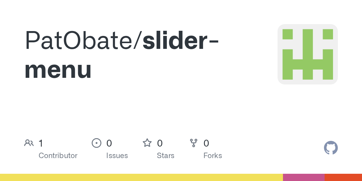 GitHub PatObate/slidermenu