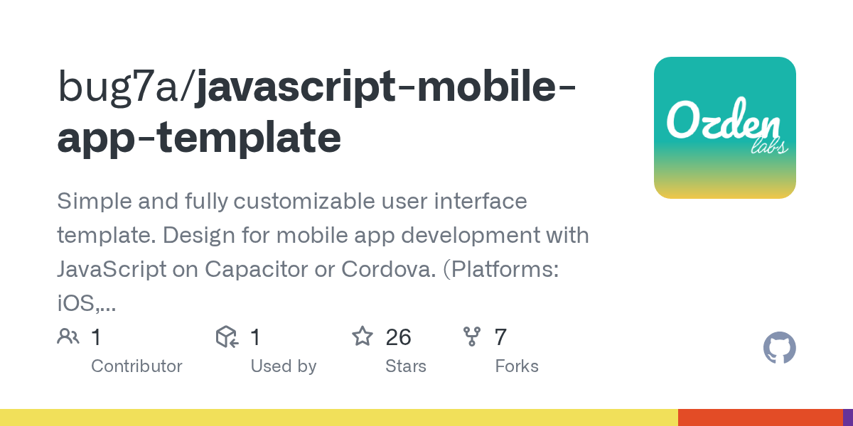 GitHub bug7a/cordovamobileappuitemplate Simple and fully