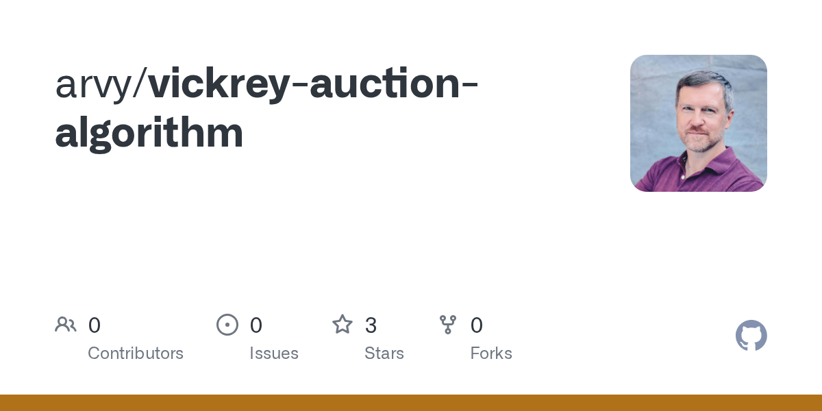 GitHub arvy/vickreyauctionalgorithm