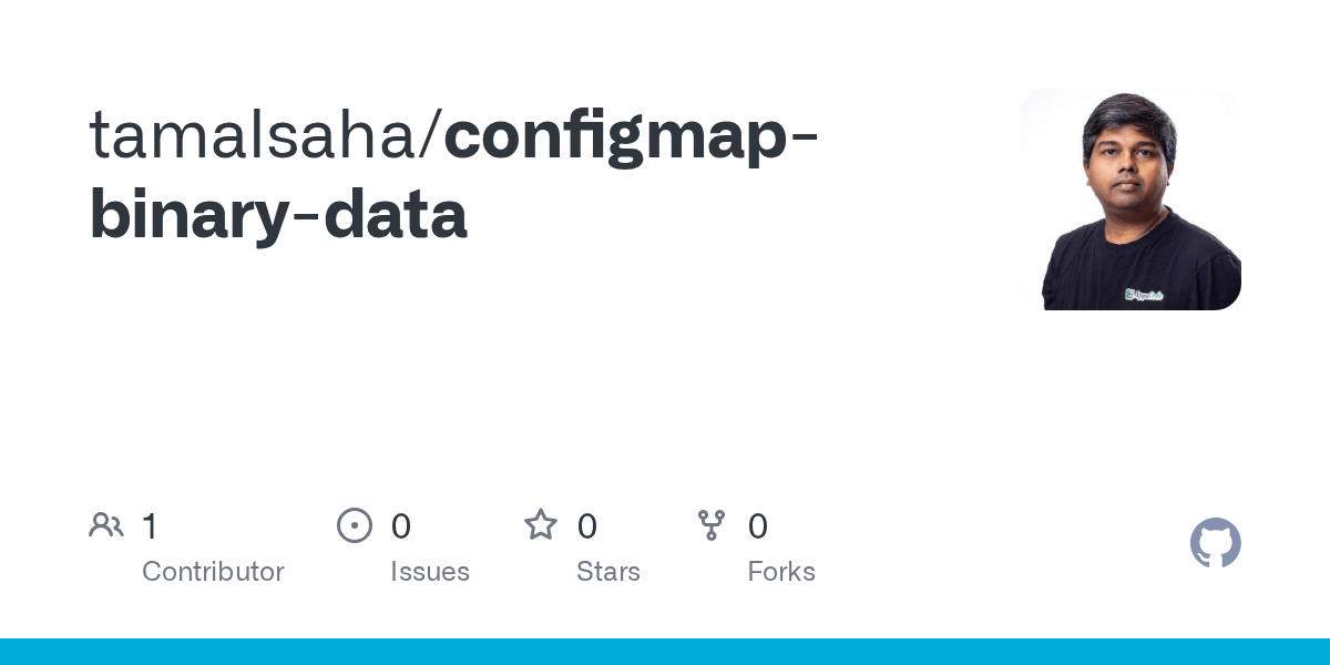 GitHub tamalsaha/configmapbinarydata