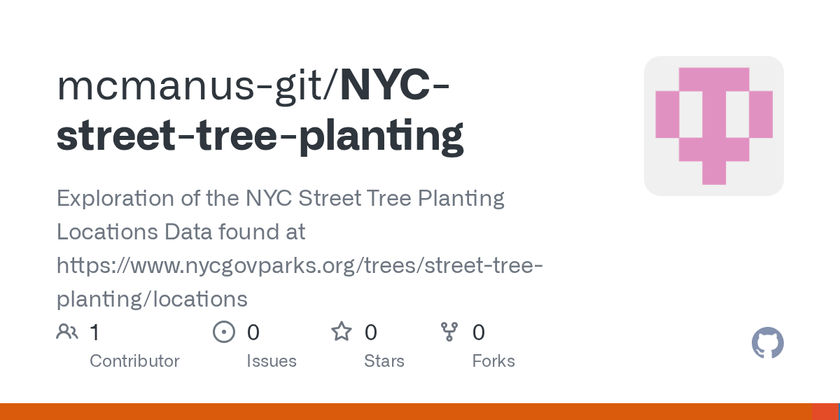 GitHub mcmanusgit/NYCstreettreeplanting Exploration of the NYC